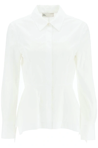 Shop Tory Burch Cotton Poplin Shirt In White Cotton