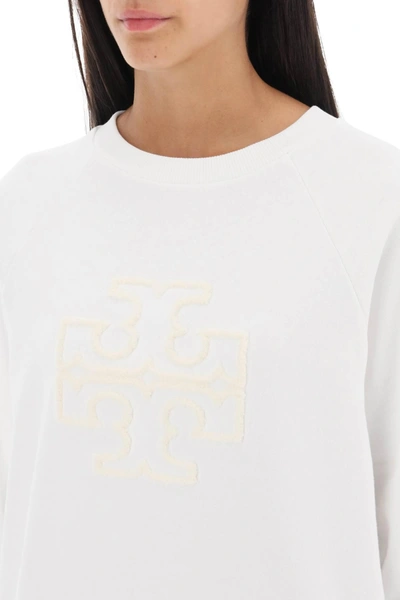Shop Tory Burch Crew Neck Sweatshirt With T Logo