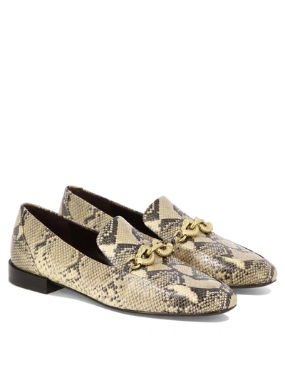 Tory Burch Jessa Python Print Leather Loafers