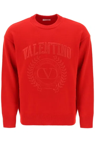 Shop Valentino Garavani Crew Neck Sweater With Maison  Embroidery