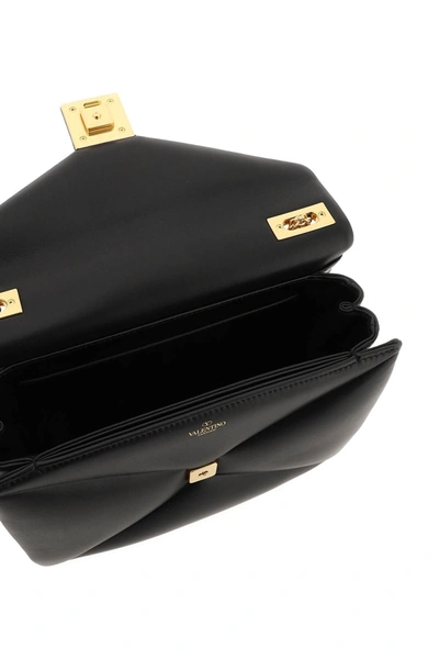 Shop Valentino Garavani Medium One Stud Bag With Chain In Black Leather
