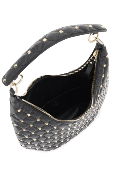 Shop Valentino Garavani Small Leather 'rockstud Spike' Hobo Bag