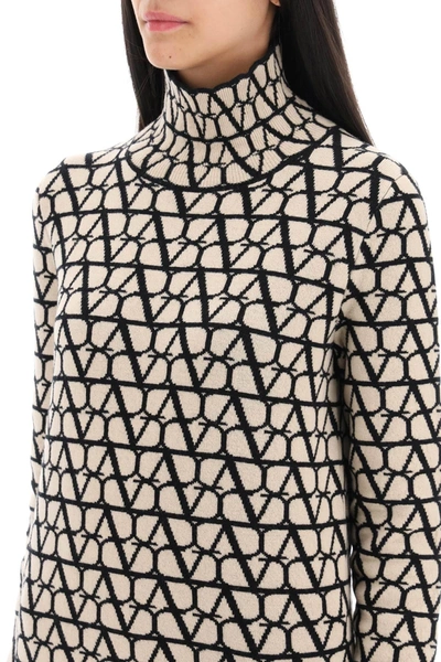 Shop Valentino Garavani Toile Iconographe Funnel Neck Sweater