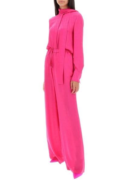 Shop Valentino Garavani Toile Iconographe Palazzo Pants In Silk Jacquard