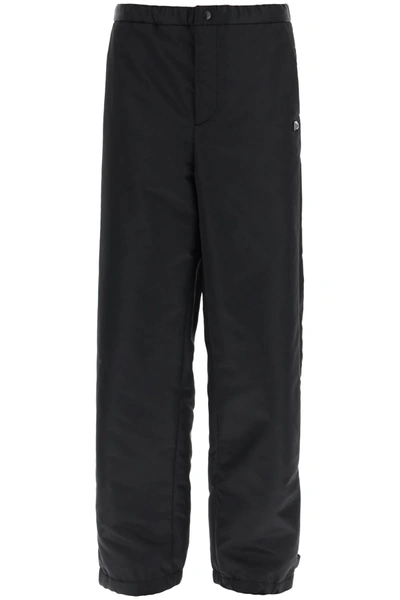 Shop Valentino Nylon Cargo Pants With Roman Stud Detail In Black Technical