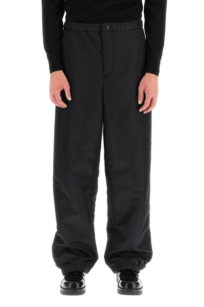 Shop Valentino Nylon Cargo Pants With Roman Stud Detail In Black Technical