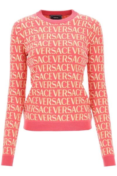 Shop Versace ' Allover' Crew Neck Sweater