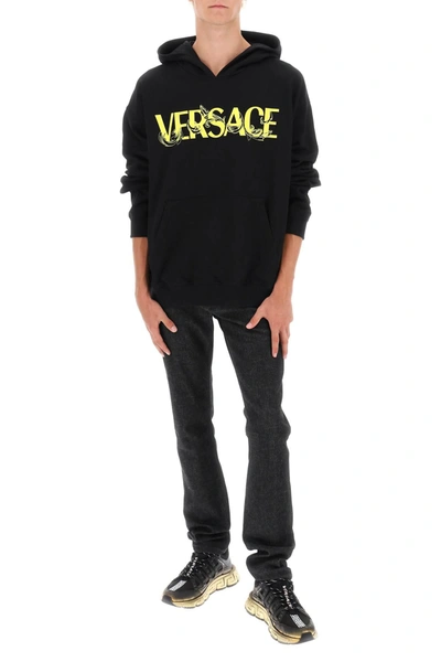 Shop Versace Barocco Silhouette Hoodie