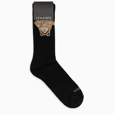 Shop Versace Black Sports Socks