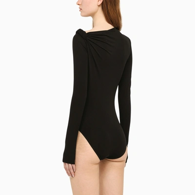 Shop Versace Black Viscose Bodysuit