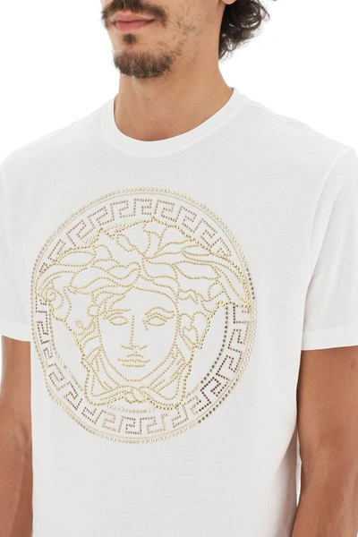 Shop Versace Medusa Studded Taylor Fit T Shirt