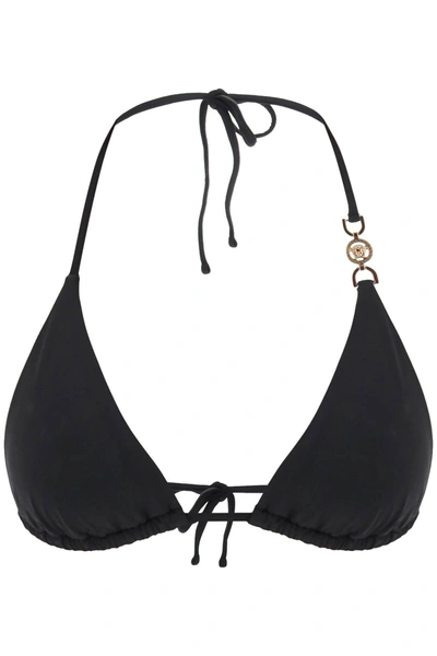 Shop Versace Medusa Triangle Bikini Top