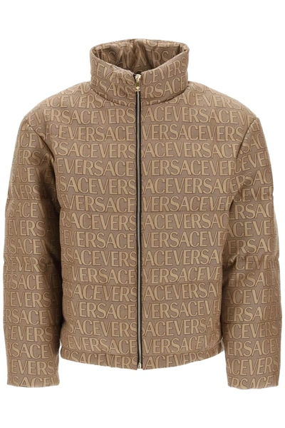 Shop Versace Allover Down Jacket