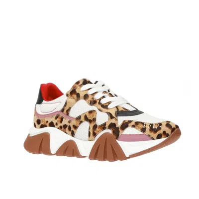 Shop Versace Squalo Leopard Sneakers