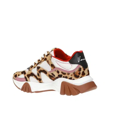 Shop Versace Squalo Leopard Sneakers