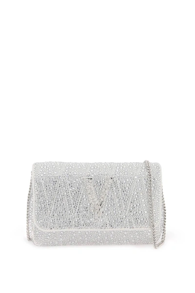 Shop Versace Virtus Mini Bag With Crystals