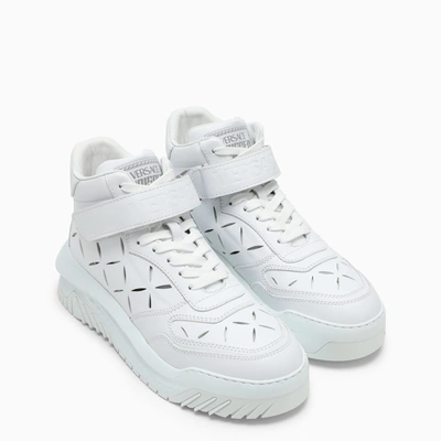 Shop Versace White Odissea Sneakers