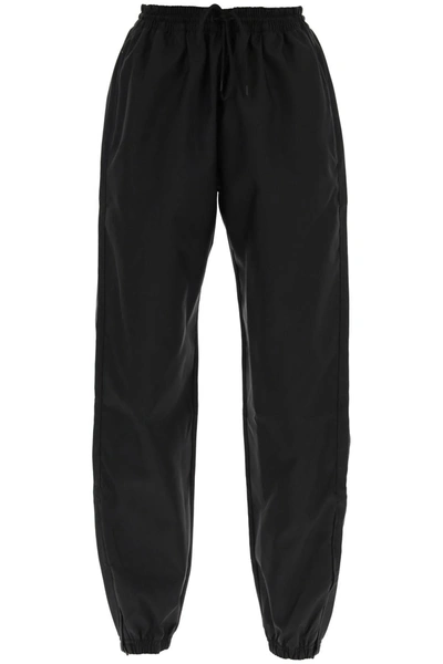 Shop Wardrobe.nyc High Waisted Nylon Pants In Black