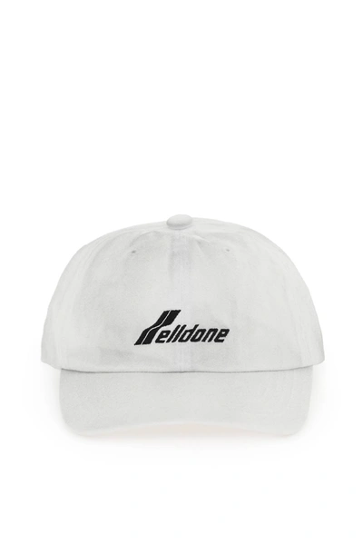 Shop We11 Done Logoed Baseball Cap In White Cotton