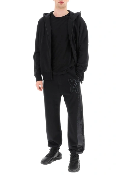 Shop Y-3 Y 3 Jogger Pants With Coated Detail In Black