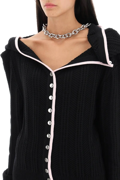 Shop Y/project Y Project Merino Wool Cardigan With Necklace