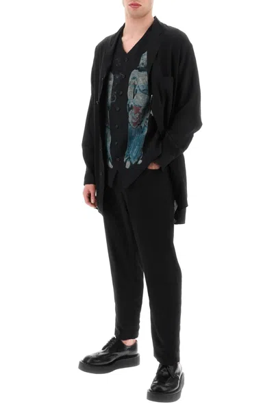 Shop Yohji Yamamoto Fluid Five Pocket Pants In Black