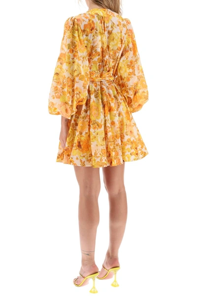 Shop Zimmermann 'raie Wrap' Mini Dress