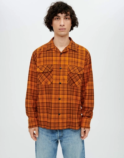 Shop Re/done 50s Plaid Straight Bottom Shirt In L