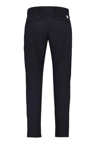 Department Five Department 5 Navy Cotton Chino Trousers In Blue