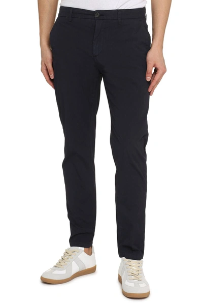 Department Five Department 5 Navy Cotton Chino Trousers In Blue