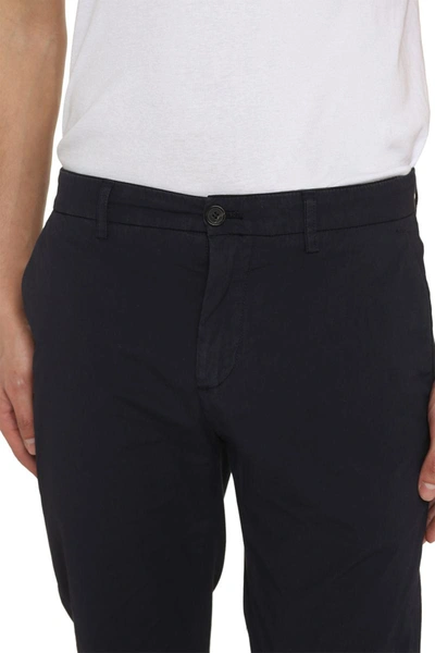 Department Five Department 5 Navy Cotton Chino Trousers In Blue