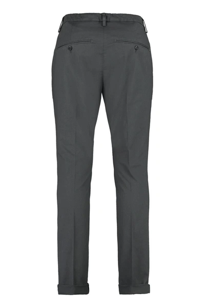 Shop Dondup Gaubert Stretch Cotton Trousers In Grey