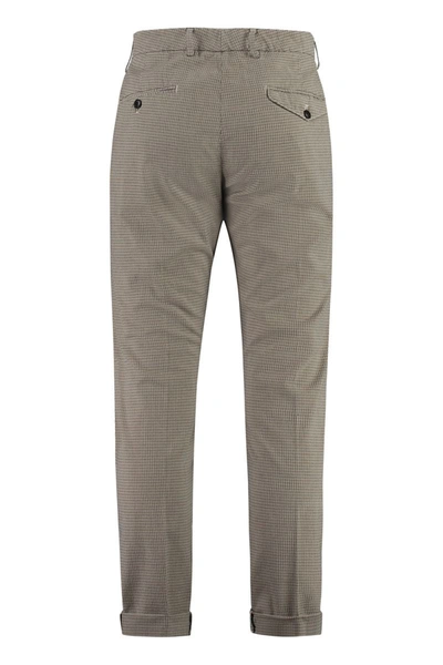 Shop Dondup Joe Prince-of-wales Checked Trousers In Beige