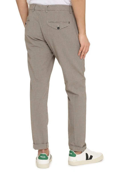 Dondup Men's Joe Prince-of-wales Checked Trousers In Beige