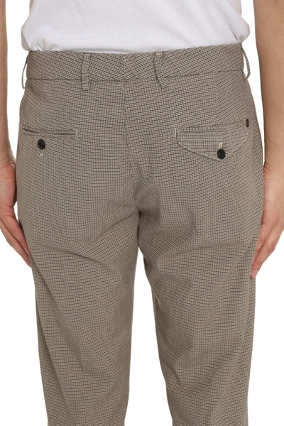 Shop Dondup Joe Prince-of-wales Checked Trousers In Beige