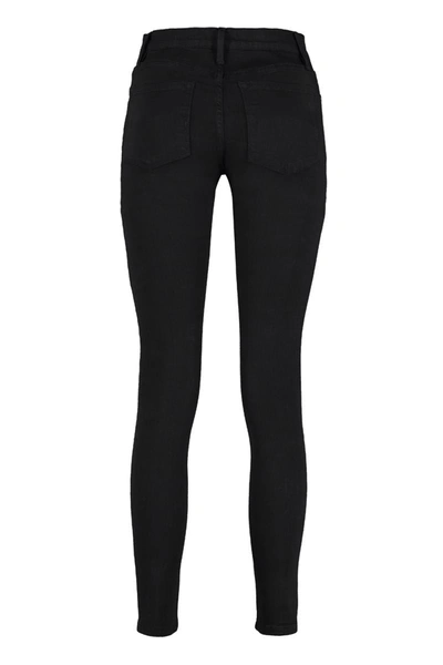 Shop Frame 5-pocket Skinny Jeans In Black