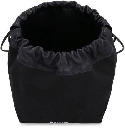 Shop Jil Sander Canvas Bucket Bag In Black