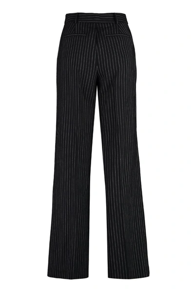 Shop Michael Michael Kors Wool Blend Trousers In Black