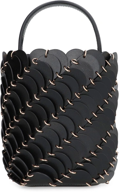 Shop Rabanne Paco Bucket Leather Mini Bag In Black