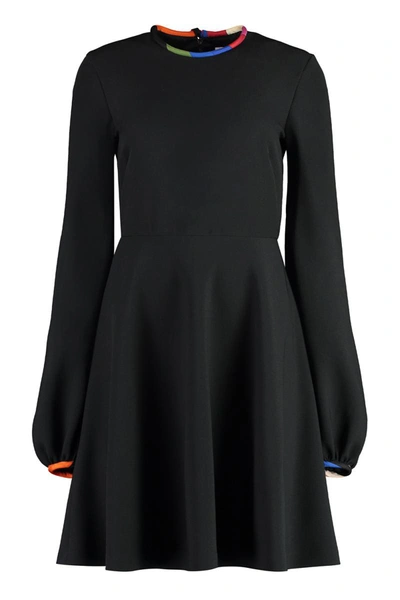 Shop Pucci Crepe Dress In Black