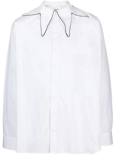 Shop Charles Jeffrey Loverboy Star Collar Shirt In White