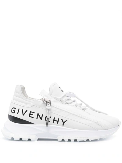 Shop Givenchy Spectre Zip Leather Sneakers In White