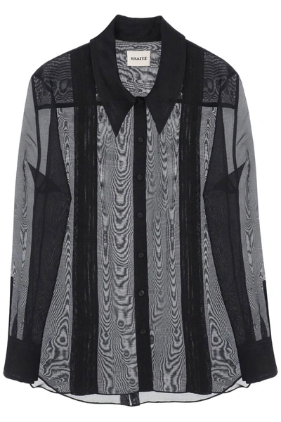 Shop Khaite Nori Shirt In Silk Organza In Black