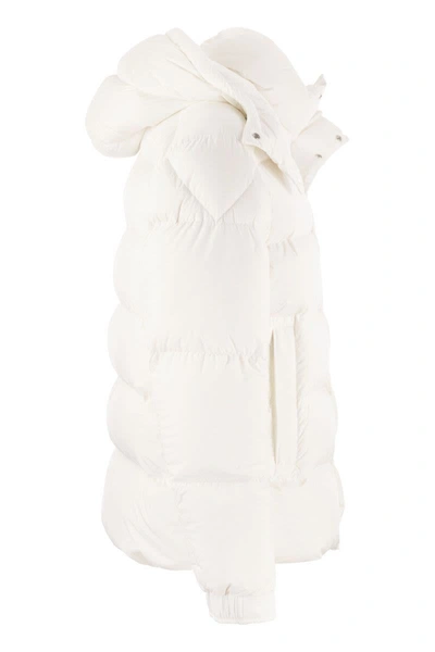 Shop Moncler Vezere - Short Down Jacket In White
