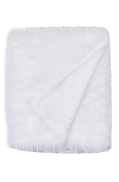 Shop Northpoint Faux Fur Throw Blanket In Ivory