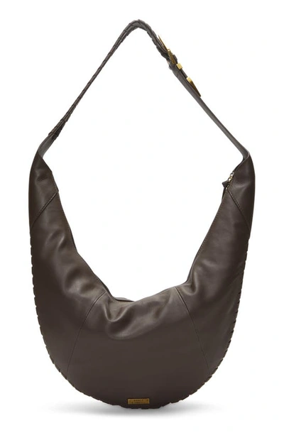 Shop Vince Camuto Clarq Leather Shoulder Bag In Rootbeer