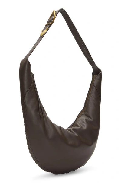 Shop Vince Camuto Clarq Leather Shoulder Bag In Rootbeer