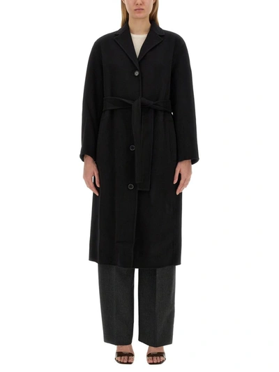 Shop Theory Belted Coat In Black