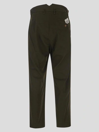 Shop Vivienne Westwood Cropped Cruise Trousers In Militarygreen