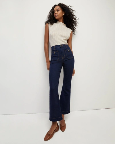 Shop Veronica Beard Carson Kick-flare Jean In Oxford